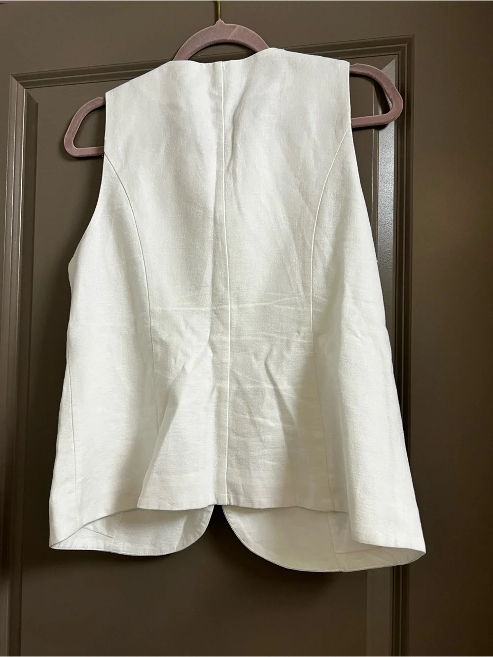 J CREW Linen Vest White Size 10